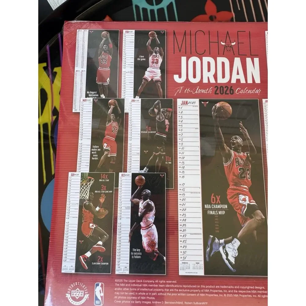 Brand New Michael Jordan 16-Month 2026 Wall Calendar